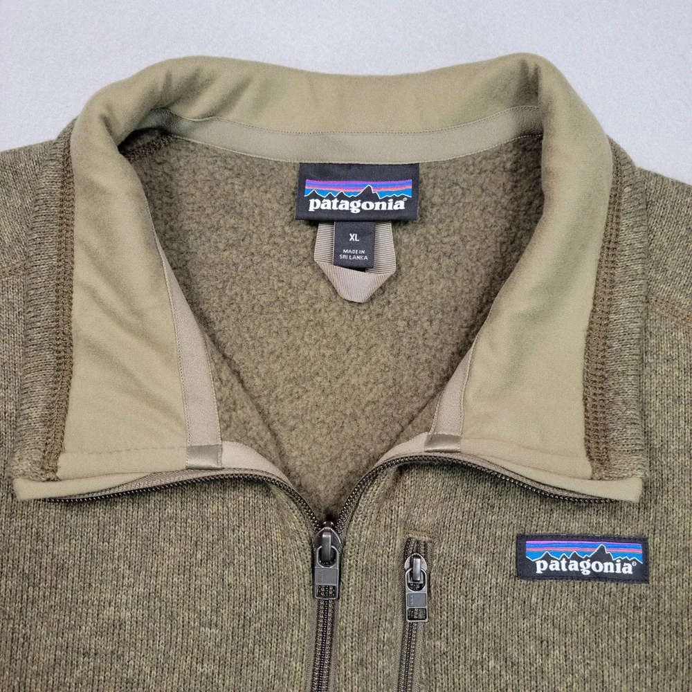 Patagonia Better Sweater Vest Mens XL Green‎ Full Zip Fleece Outdoor Layering